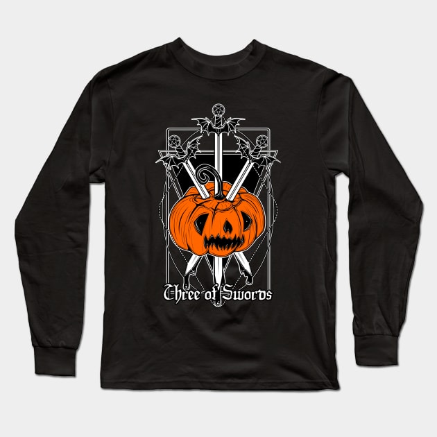 Three of Swords Long Sleeve T-Shirt by Von Kowen